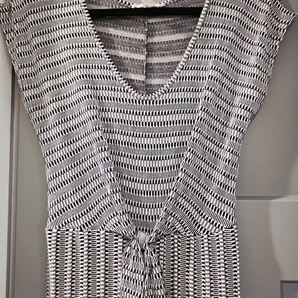 Caution To The Wind Black and White Patterned Jumpsuit